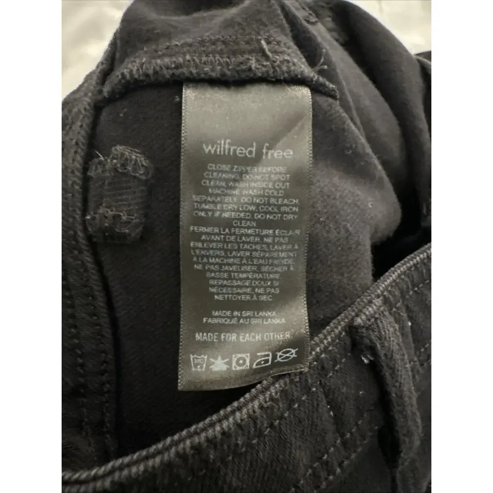 Aritzia Wilfred Free • Modern Utility Pant Women's‎ Size 0 In Black Wide Leg - Picture 5 of 7